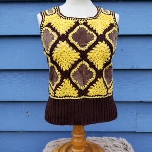 Vintage crochet sweater vest